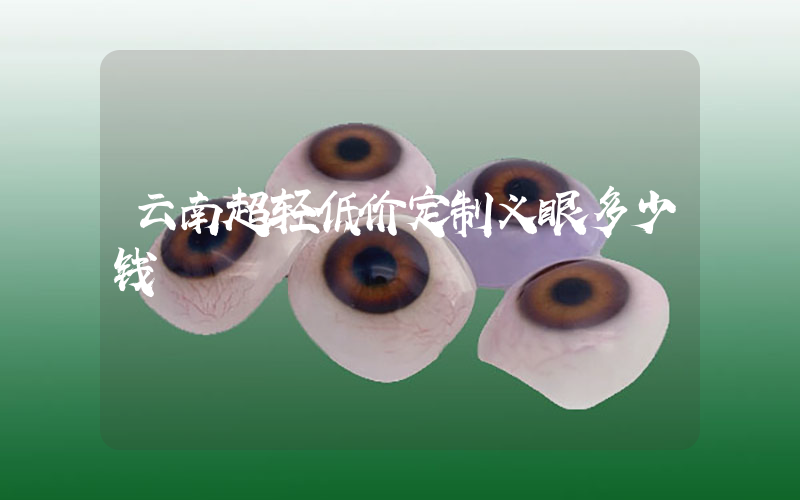 云南超轻低价定制义眼多少钱