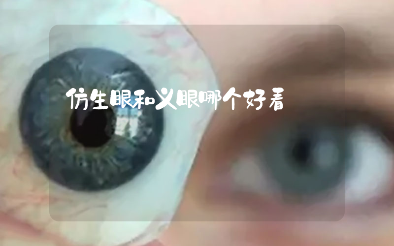 仿生眼和义眼哪个好看