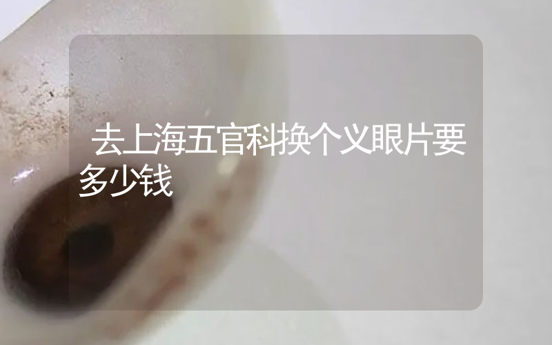 去上海五官科换个义眼片要多少钱