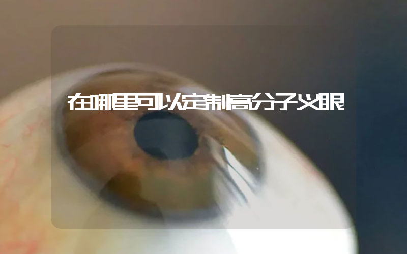 在哪里可以定制高分子义眼