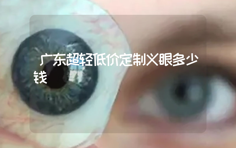 广东超轻低价定制义眼多少钱