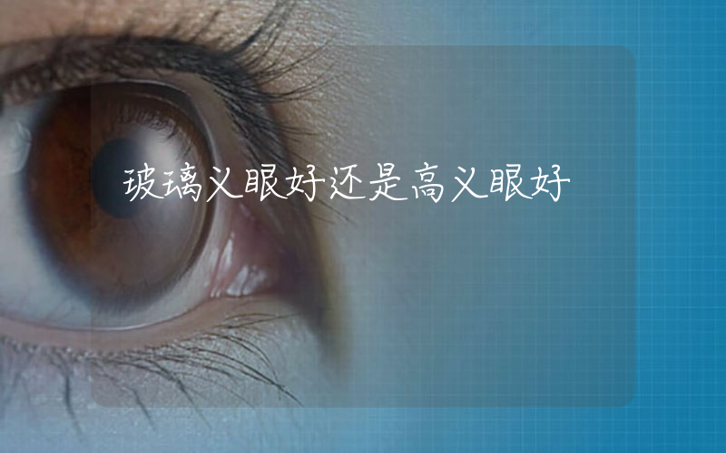 玻璃义眼好还是高义眼好